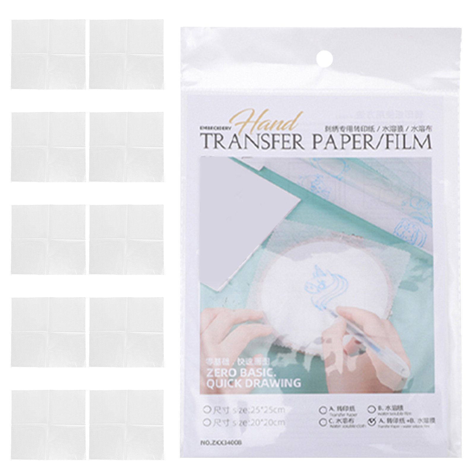20Pcs Embroidery Transfer Pape - Embroidery Paper ulasan dan harga