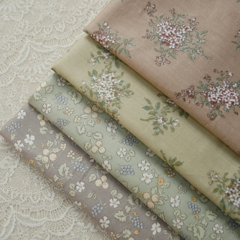 160x50cm Retro Grape Floral Tw - Linen Fabric Natural ulasan dan harga