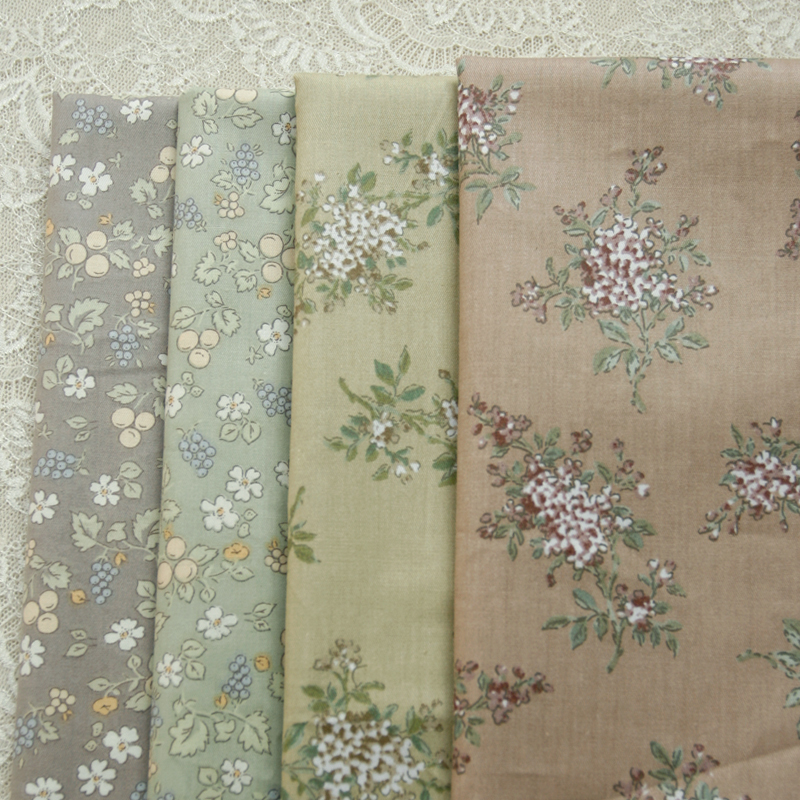 160x50cm Retro Grape Floral Tw - Linen Fabric Natural ulasan dan harga