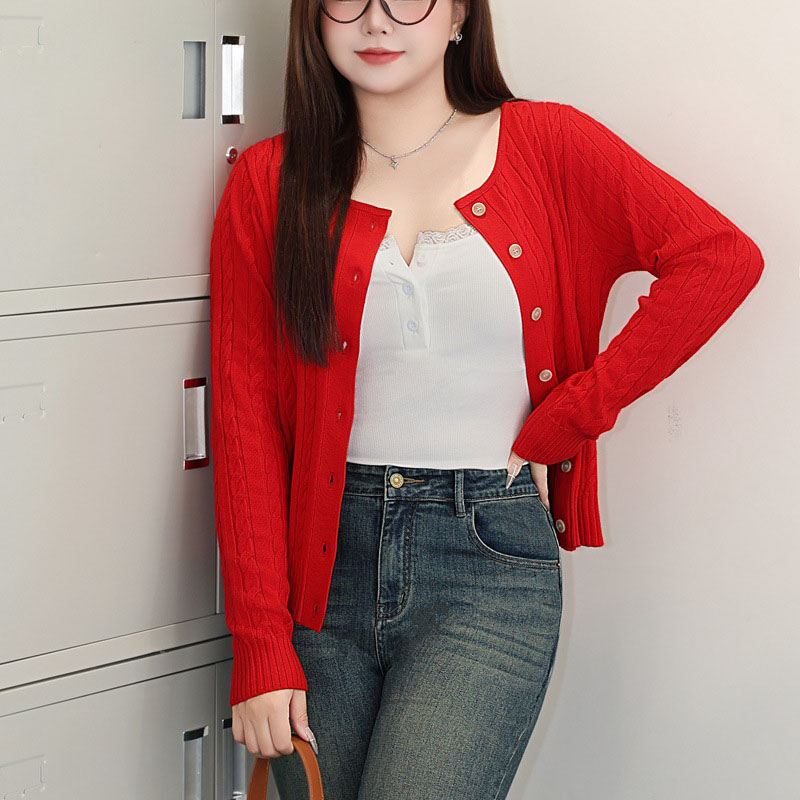Fashion Plus Size Women's Swea - Embroidery Red ulasan dan harga