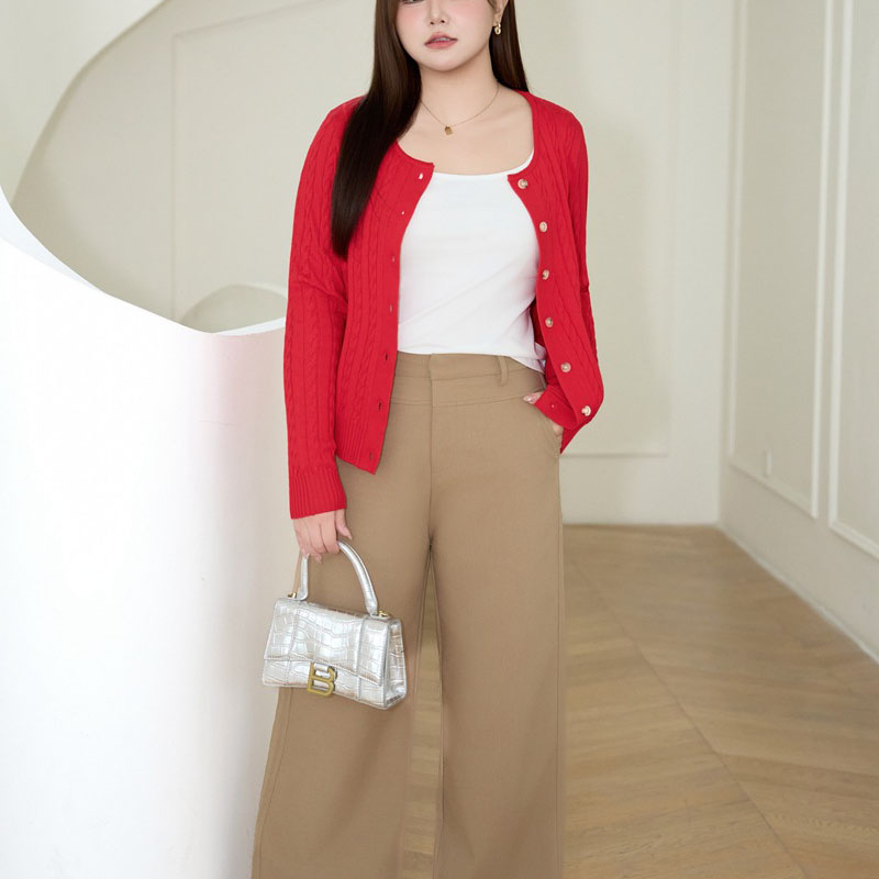 Fashion Plus Size Women's Swea - Embroidery Red ulasan dan harga