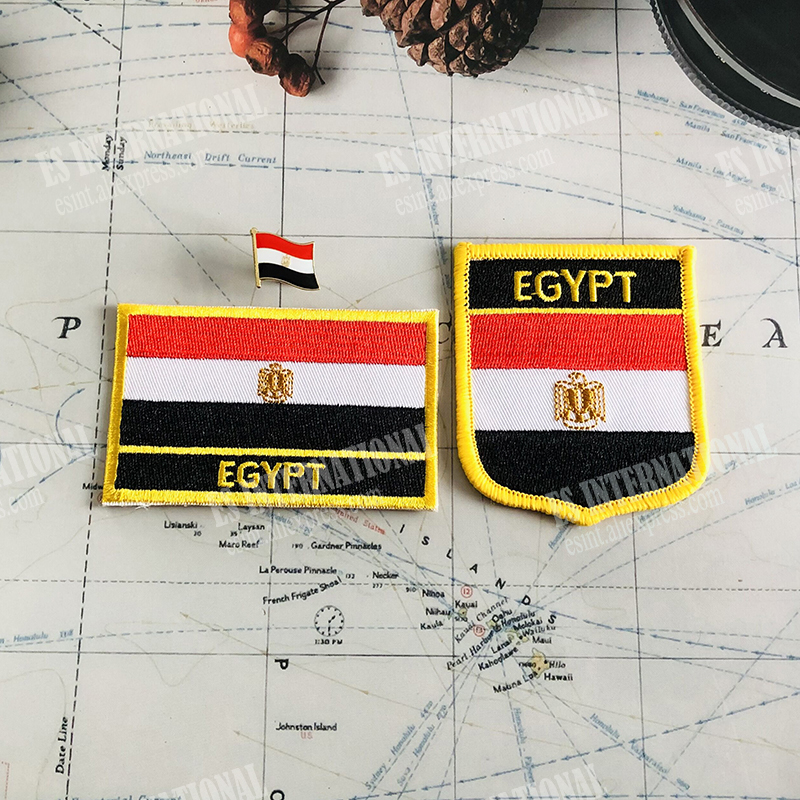 EGYPT  National Flag Embroider - Embroidery In Egypt ulasan dan harga