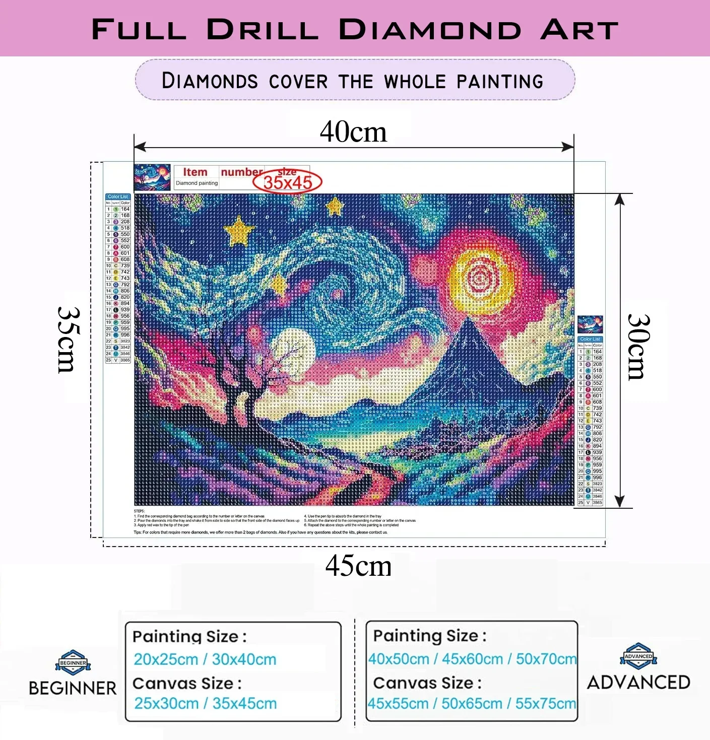 1pc frameless Diamond Painting - Embroidery In Egypt ulasan dan harga