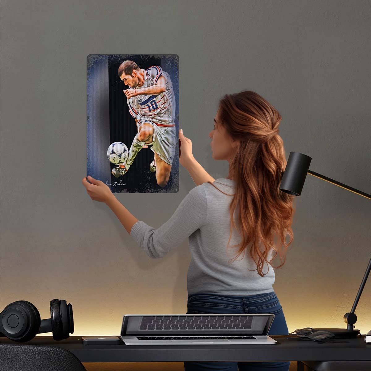 Zinedine Zidane Poster Footbal - Embroidery Studio ulasan dan harga