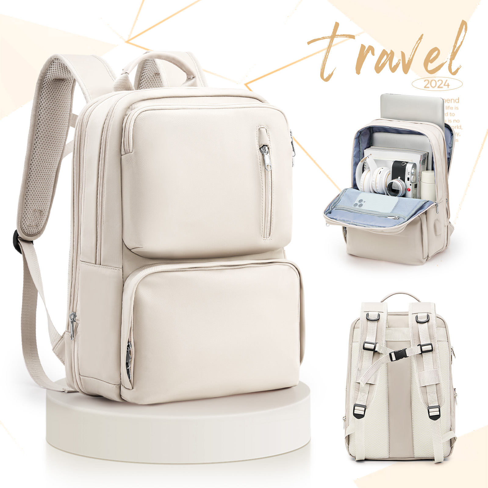 Female Backpacks for Universit - Embroidery University ulasan dan harga