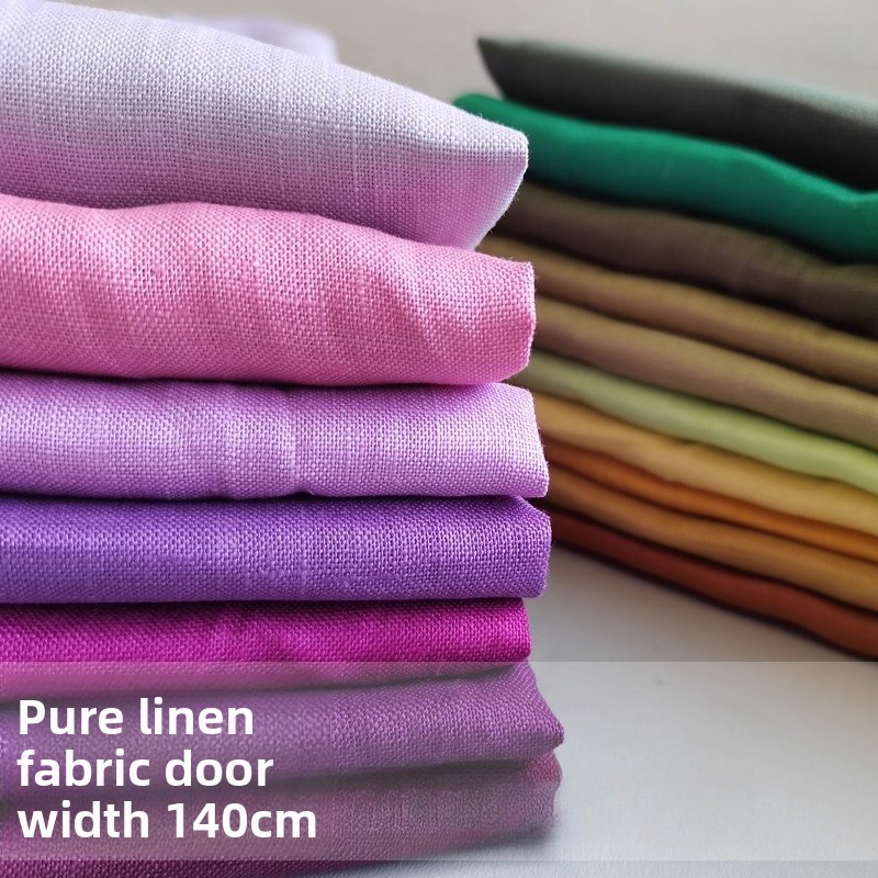 100% Pure Linen Ramie Summer D - Linen Fabric Natural ulasan dan harga
