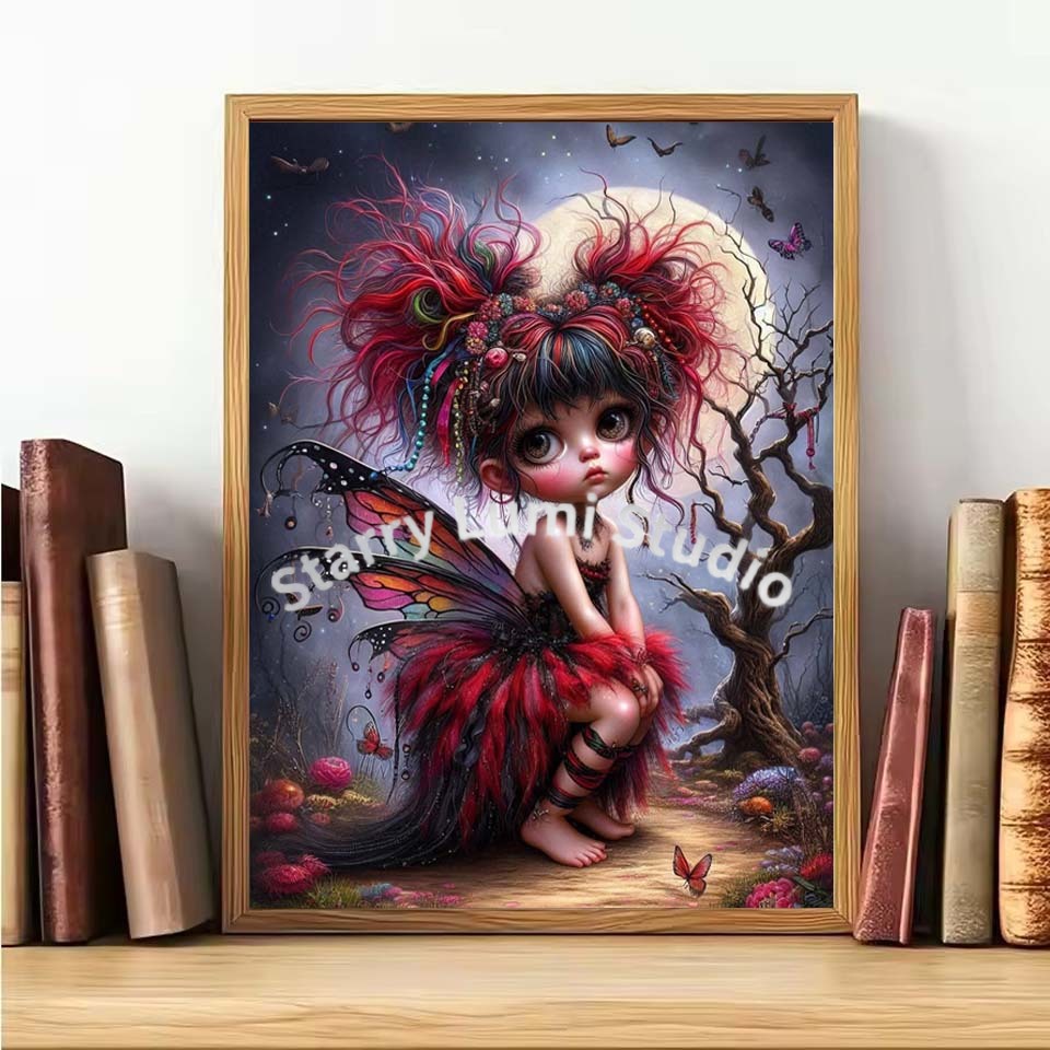 5D Diamond Painting Kit Gothic - Embroidery Cat ulasan dan harga