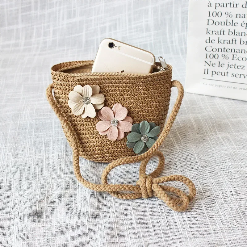 Children's Straw Crossbody Bag - Embroidery Kit Pouch ulasan dan harga