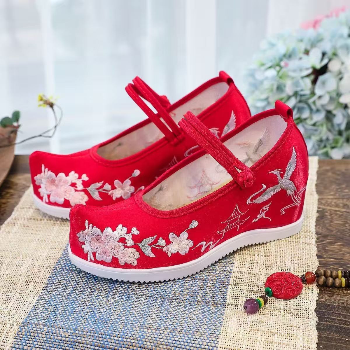 Women Increased Internal Embro - Embroidery Red ulasan dan harga