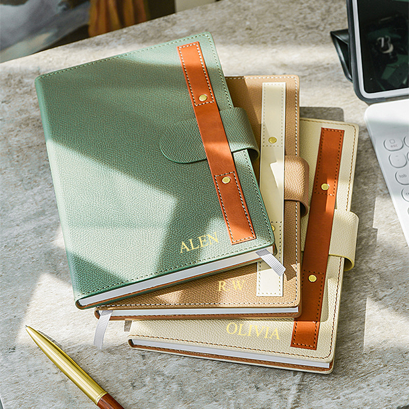 Engraving PU Cover A5 Notebook - Embroidery Alphabet ulasan dan harga