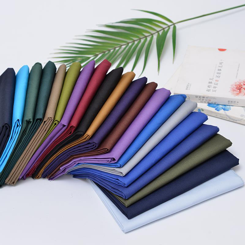 Cotton Poplin Fabric Solid Col - Linen Fabric Natural ulasan dan harga