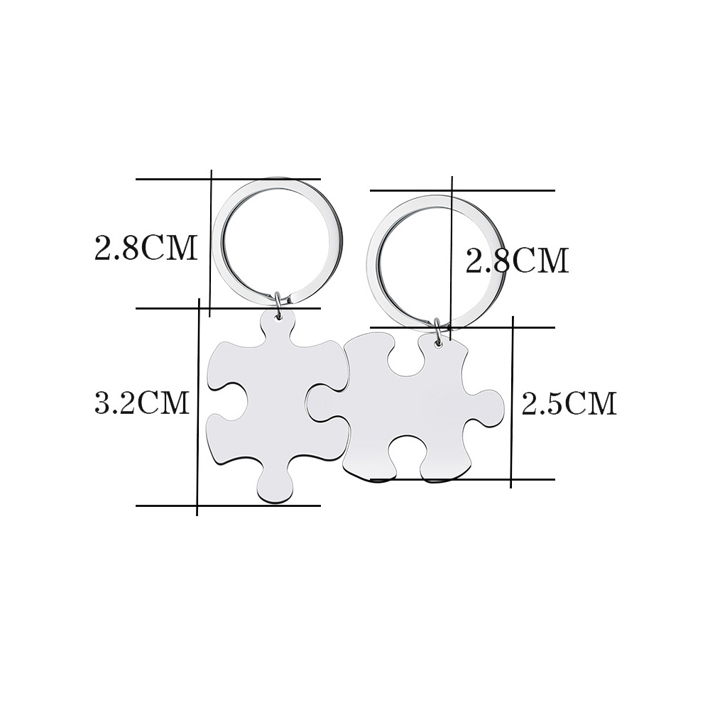 2pcs Stainless Steel Puzzle Ke - Embroidery Alphabet ulasan dan harga