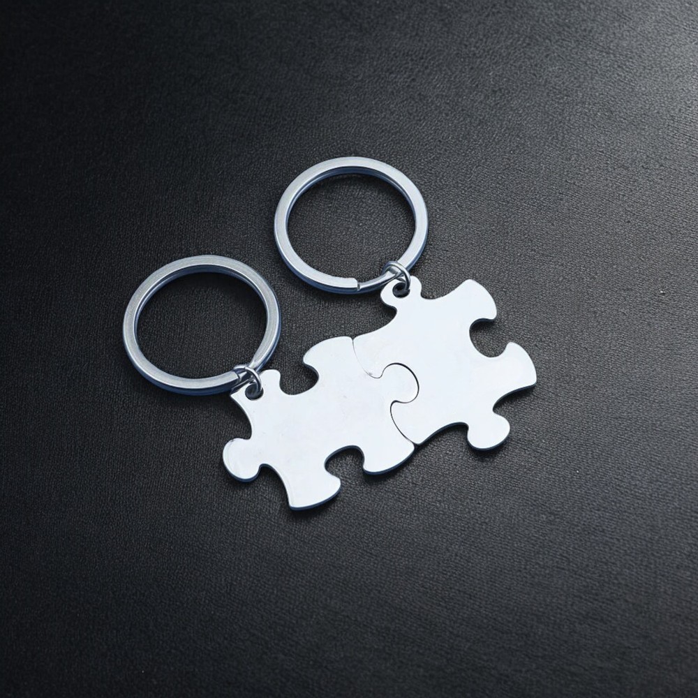 2pcs Stainless Steel Puzzle Ke - Embroidery Alphabet ulasan dan harga