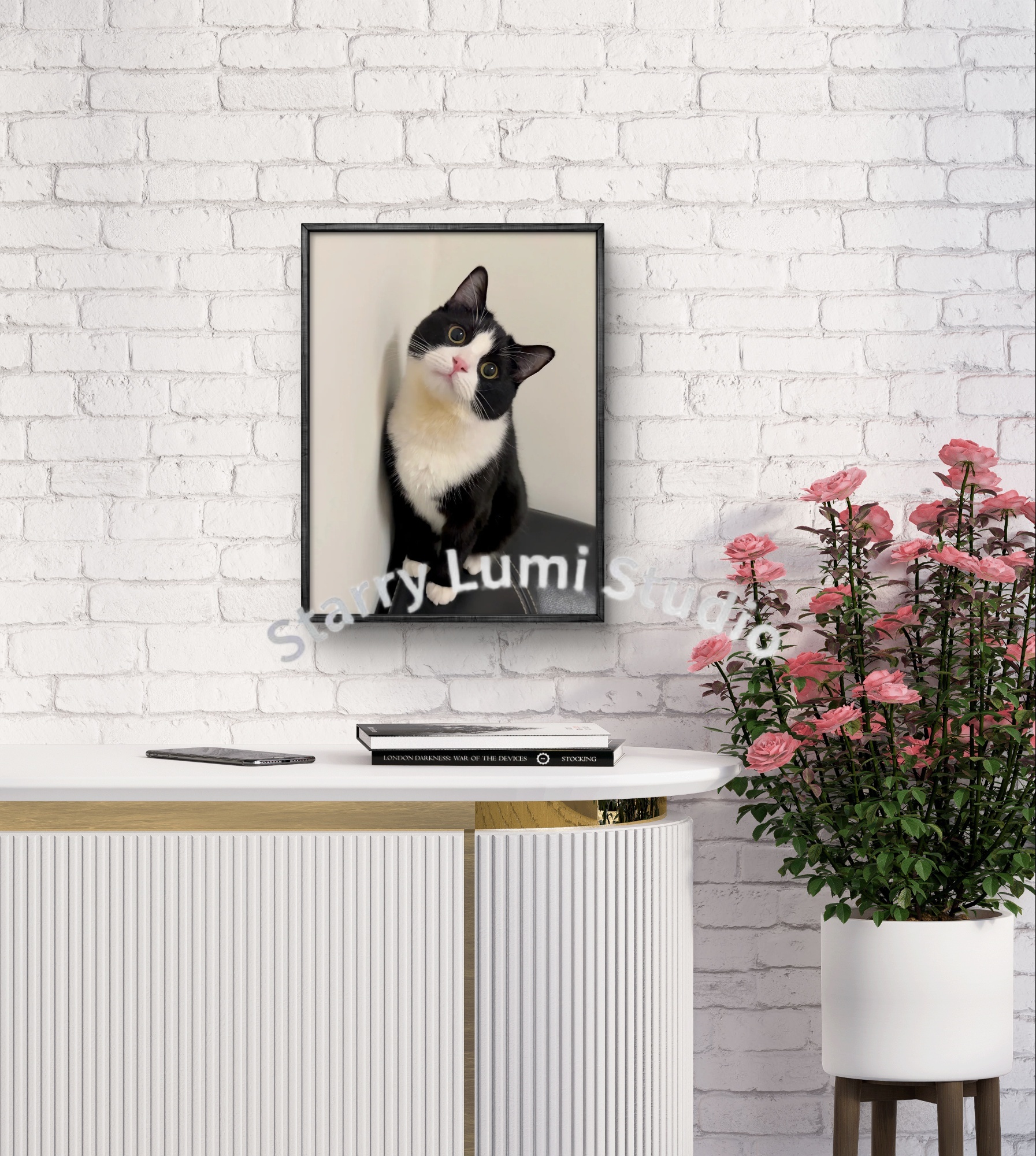 Diamond Painting Kit Black and - Embroidery Cat ulasan dan harga