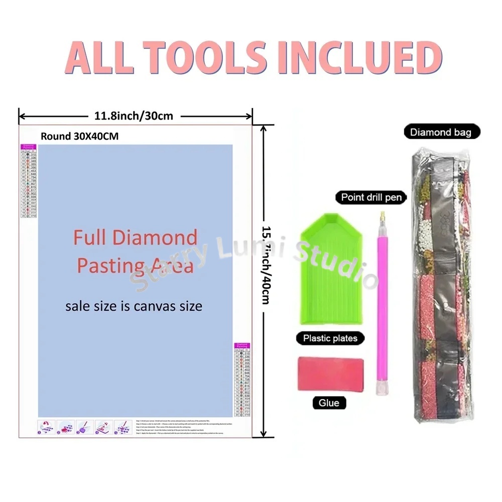Diamond Painting Kit Black and - Embroidery Cat ulasan dan harga