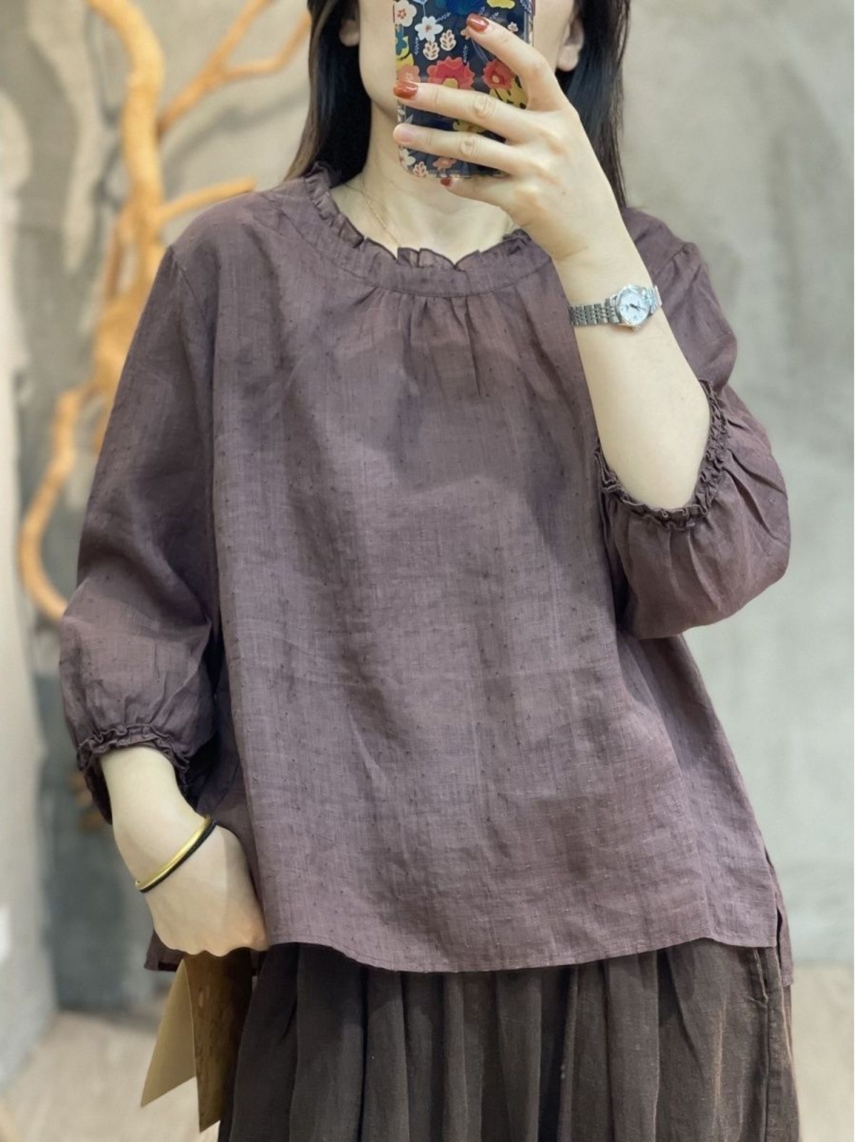 Linen Cotton Blend irt with La - Linen Fabric Natural ulasan dan harga