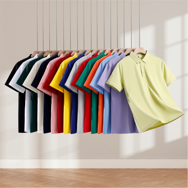 Custom polo T-shirt free print - Embroidery Men Shirt ulasan dan harga