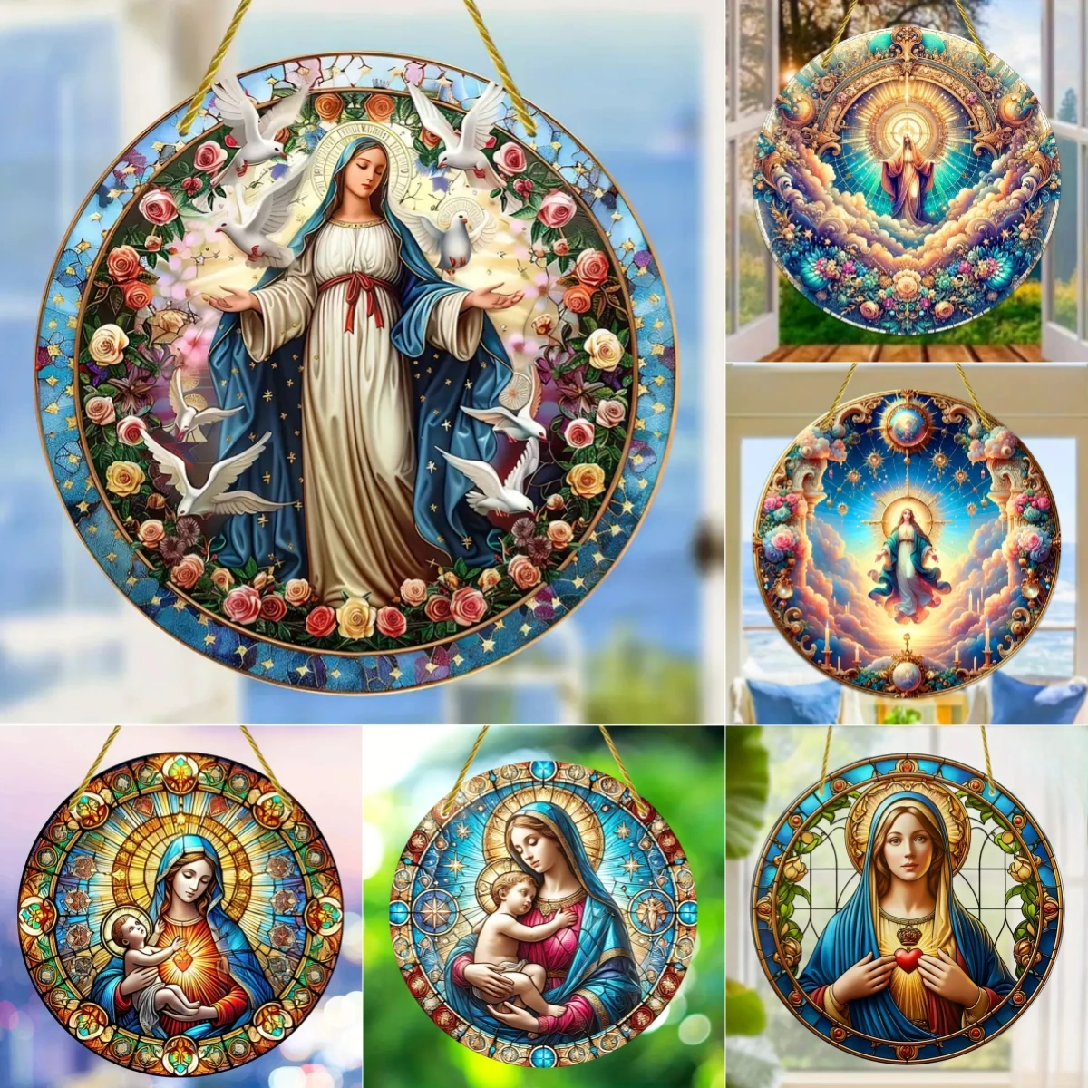 Christian Religion Mary Suncat - Embroidery Water ulasan dan harga