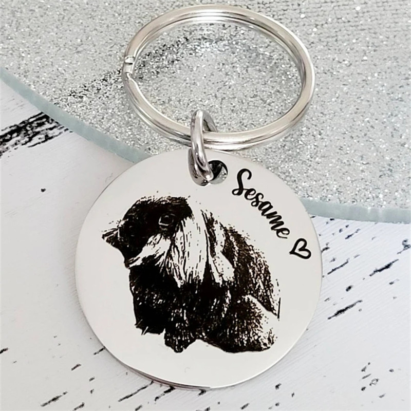 Animal Paw Print Keychain Cust - Embroidery Alphabet ulasan dan harga