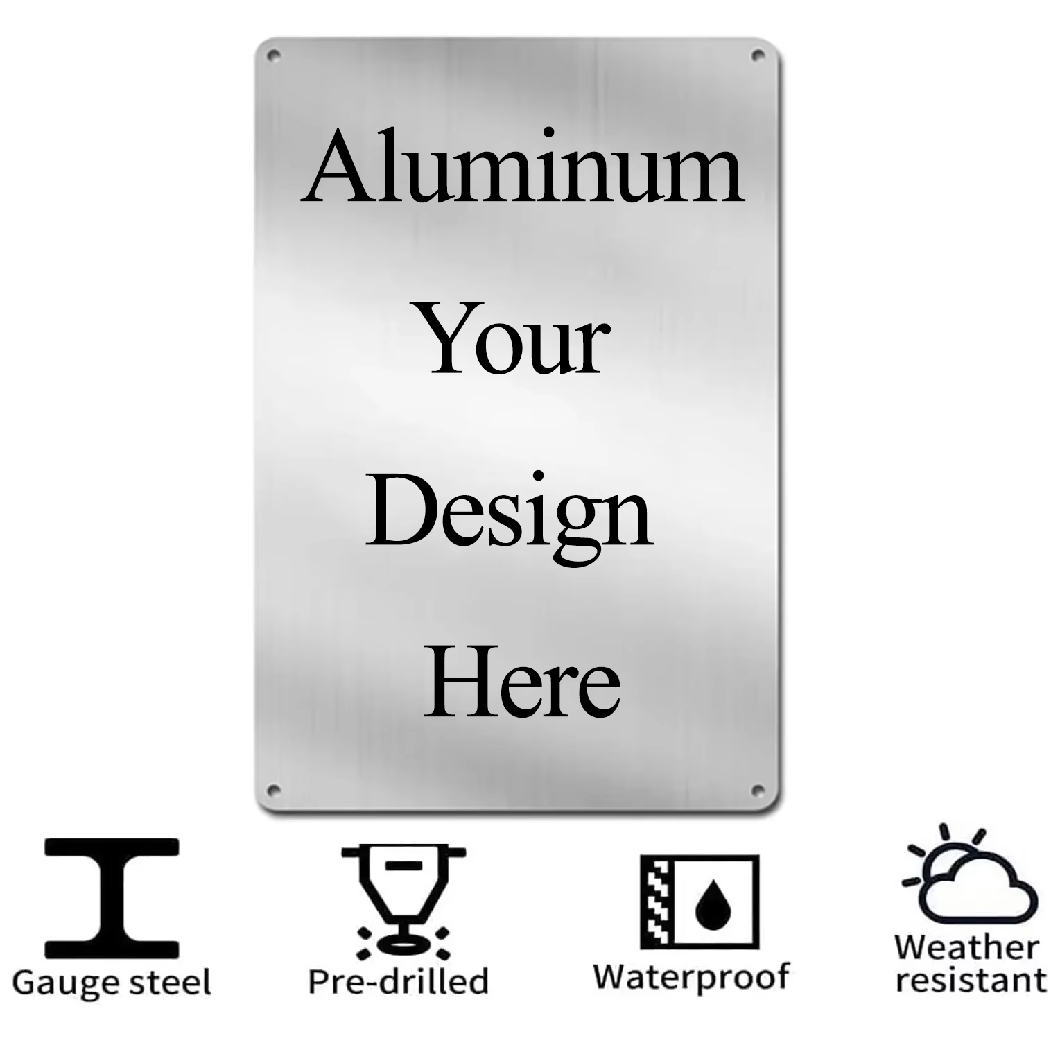 Custom Sign Metal Aluminum Pla - Embroidery Water ulasan dan harga