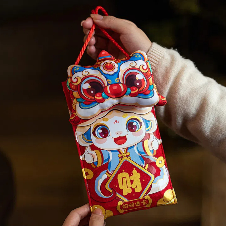 Multiple Patterns Money Pocket - Embroidery Red ulasan dan harga