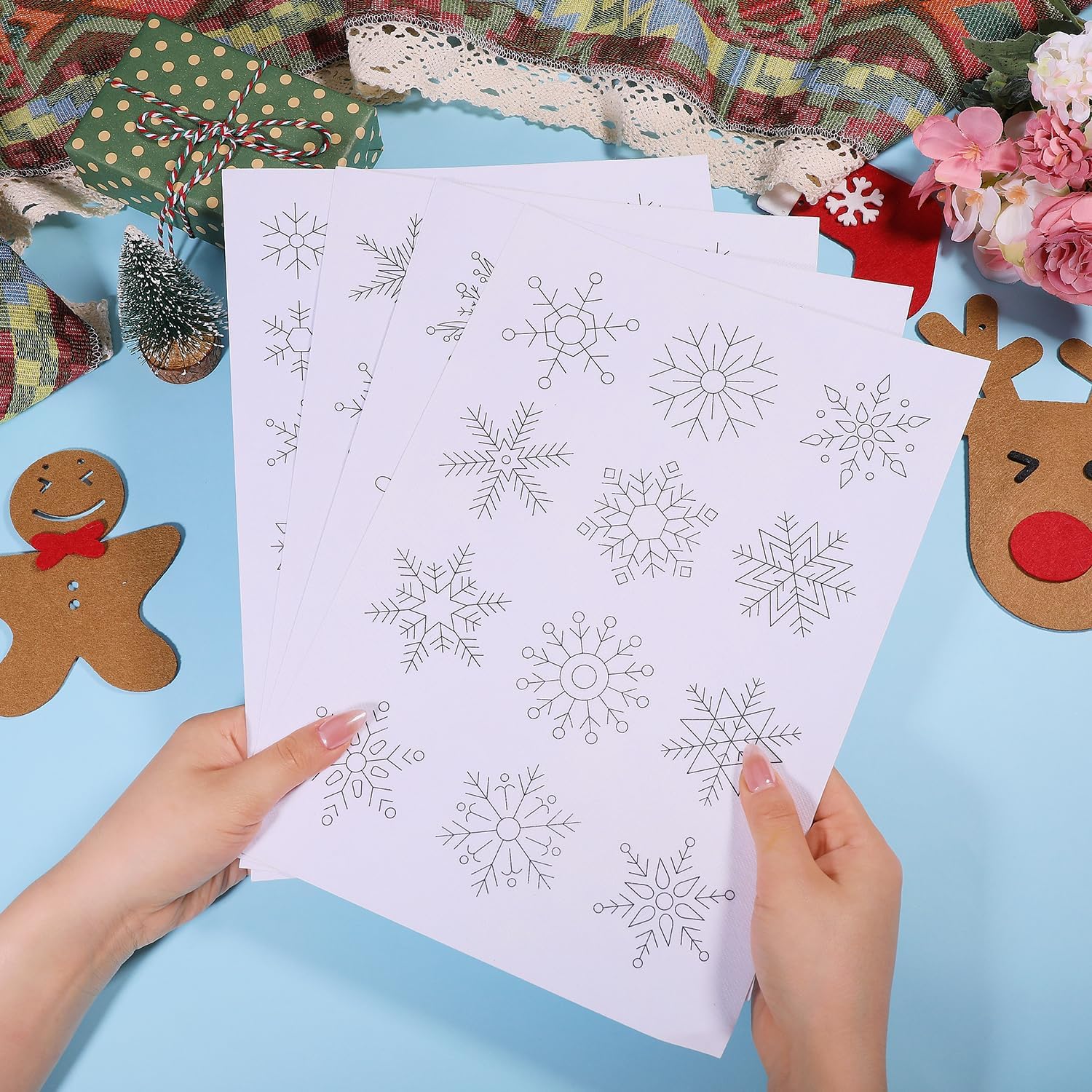 Snowflake Wreath Stick and Sti - Embroidery Meaning ulasan dan harga