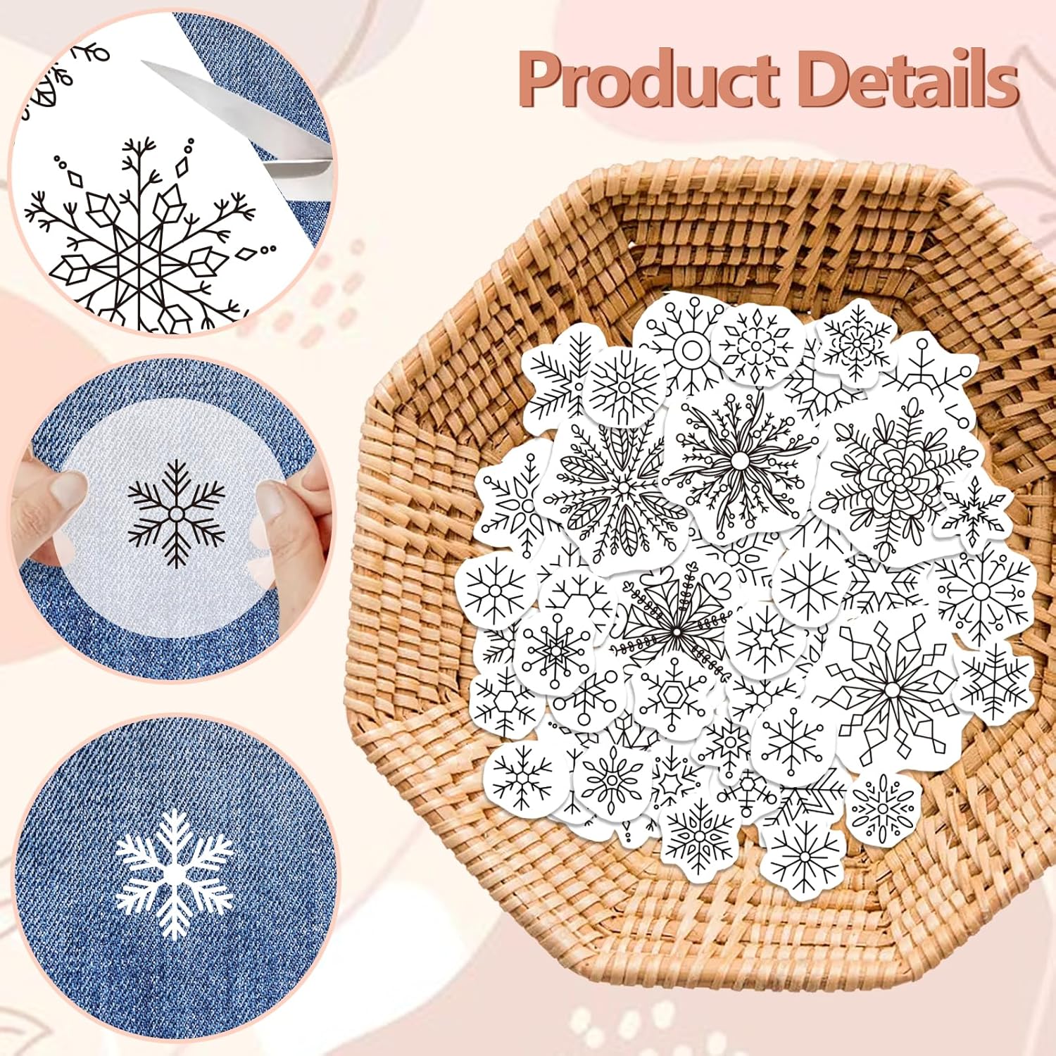Snowflake Wreath Stick and Sti - Embroidery Meaning ulasan dan harga