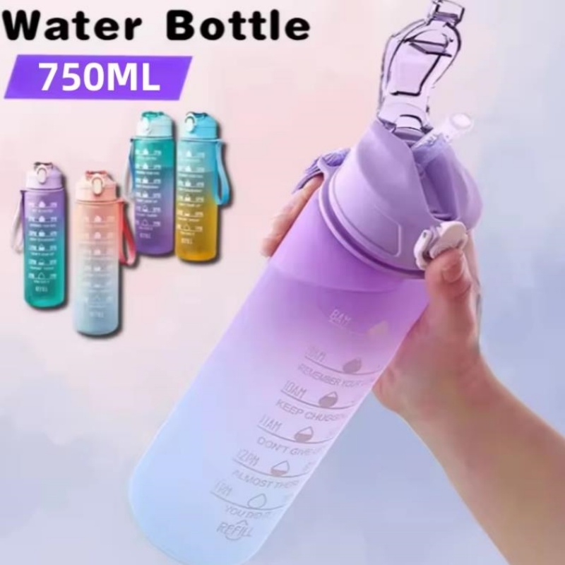 750ML Sports Water Bottle with - Embroidery Water ulasan dan harga