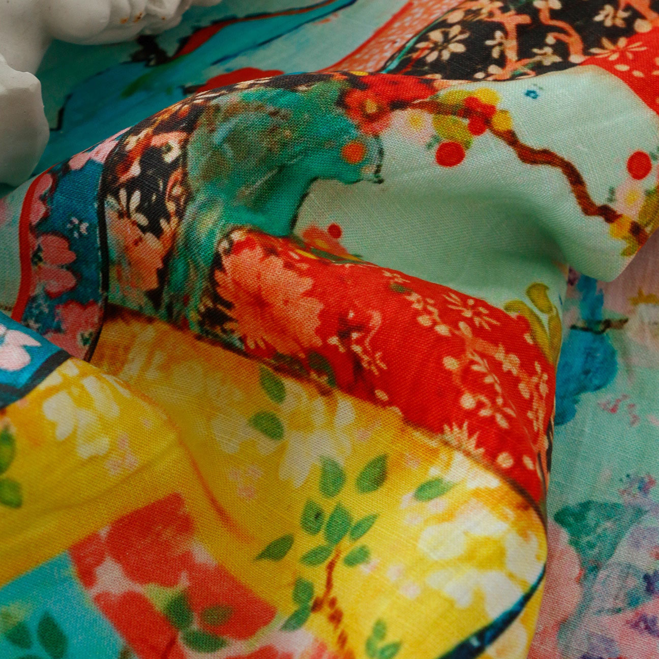 1yard High end natural pure fl - Linen Fabric Natural ulasan dan harga