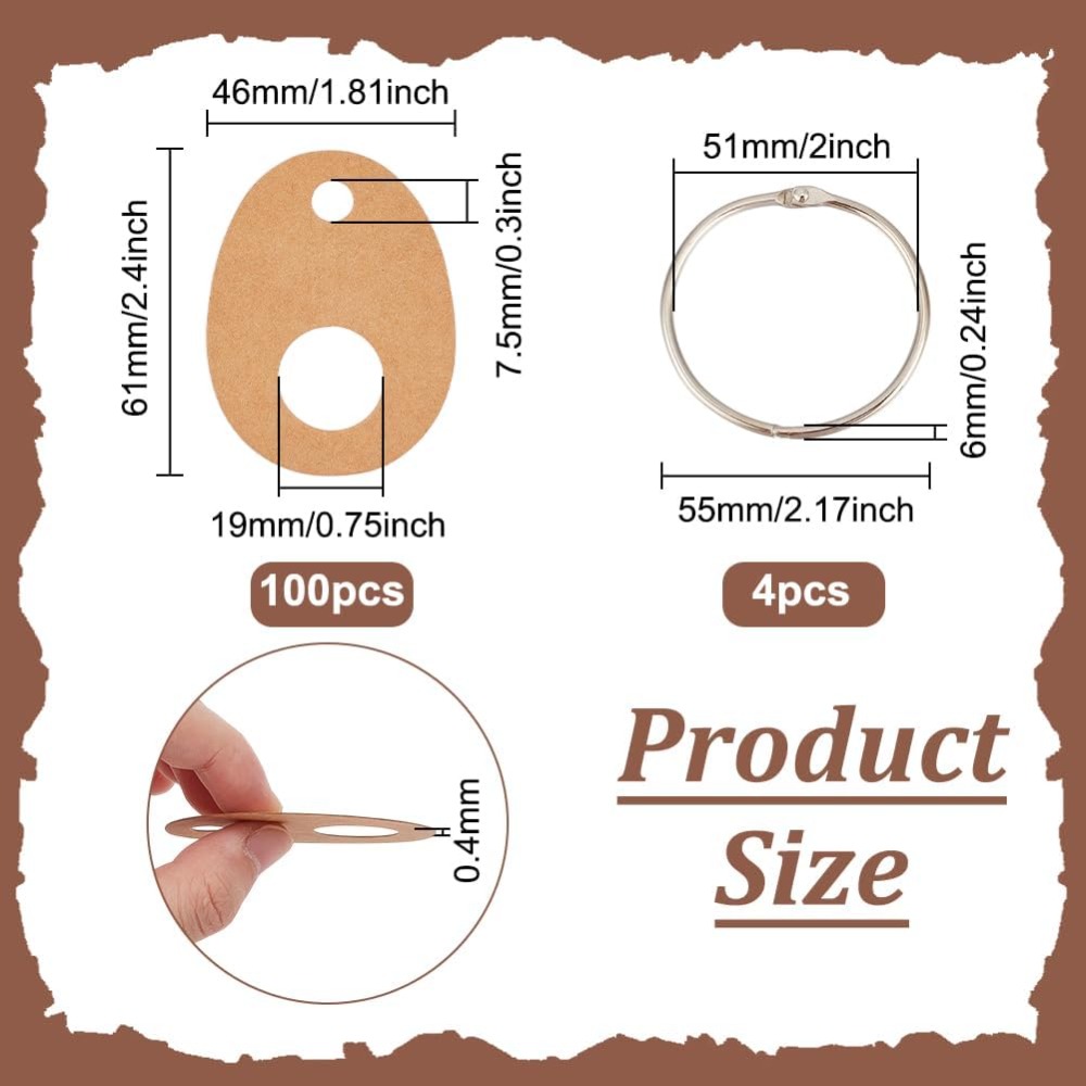 100Pcs Teardrop Floss Thread D - Embroidery Paper ulasan dan harga