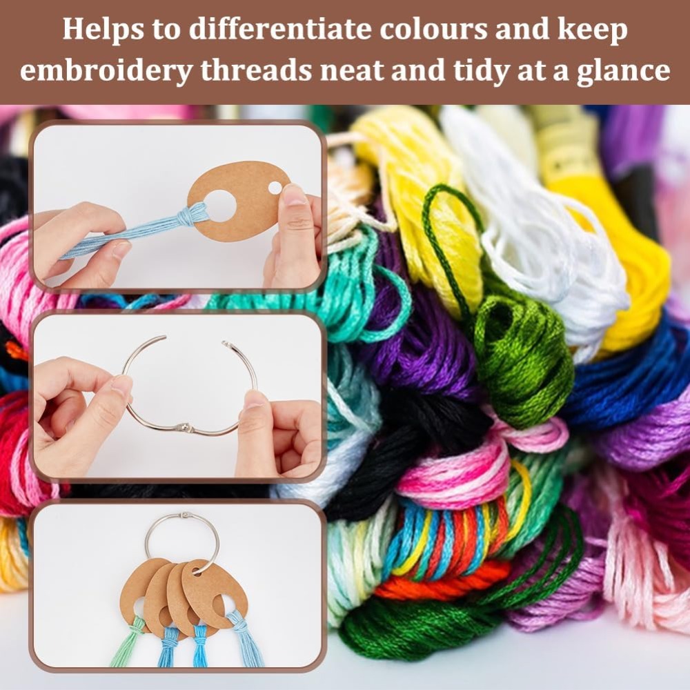 100Pcs Teardrop Floss Thread D - Embroidery Paper ulasan dan harga