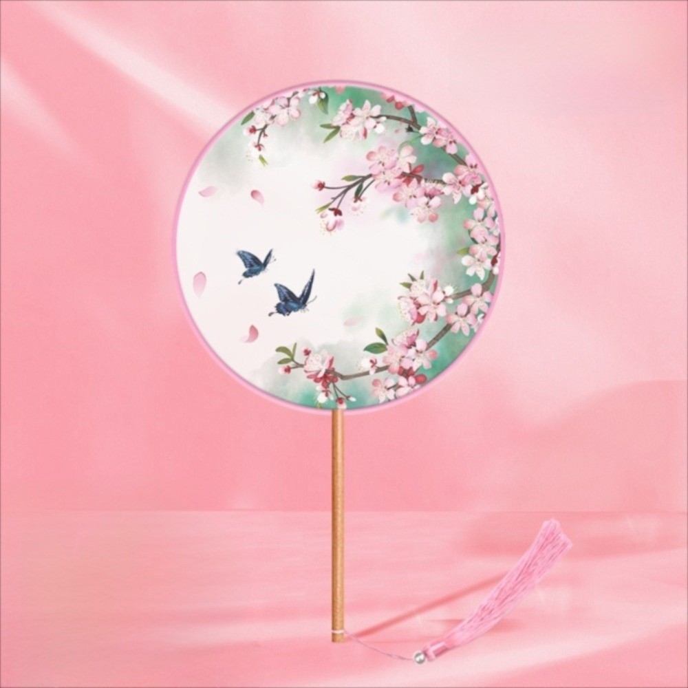 Silk Material Chinese Round Ha - Embroidery Meaning ulasan dan harga