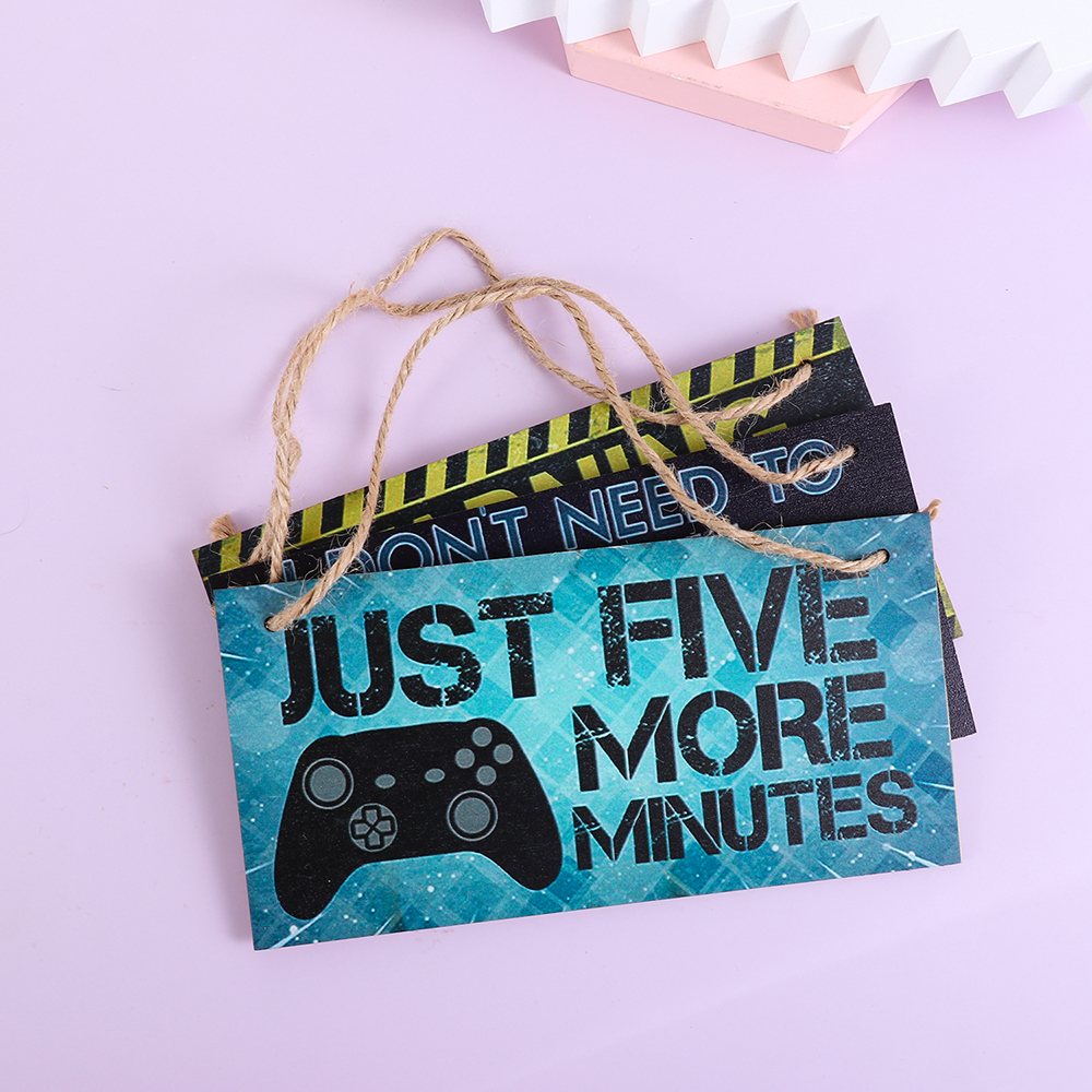 1PC Gaming Room Sign Wood Plaq - Embroidery Studio ulasan dan harga