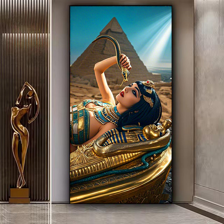 Cleopatra and Pyramid Large Si - Embroidery In Egypt ulasan dan harga