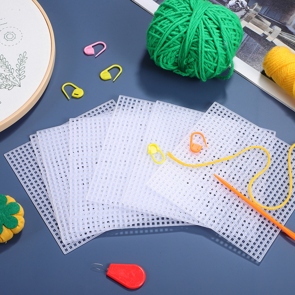 10pcs Cross Stitch Plastic Mes - Embroidery Paper ulasan dan harga