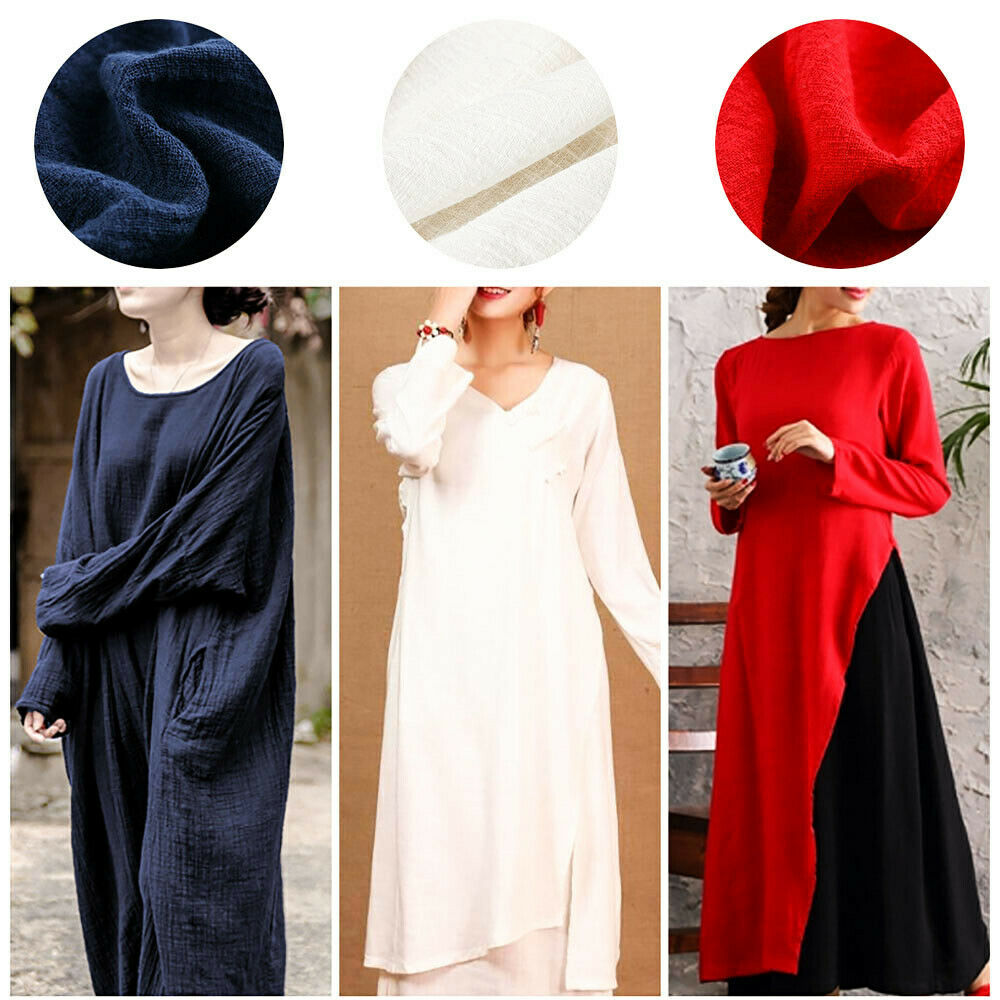 Colorful Thin Linen Cotton Cre - Linen Fabric Natural ulasan dan harga